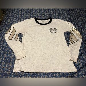 VS PINK Sequin Bling Long Sleeve Tee